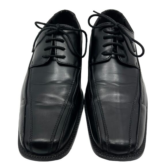 Antonio Cerrelli 5795 Black Upper Square Toe Derby Mens 10 Dress Shoes - Picture 1 of 9